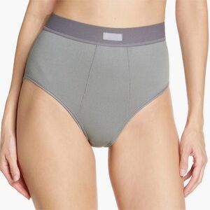 SKIMS COTTON HIGH WAISTED BRIEFS- BLACK ONYX (NWT)